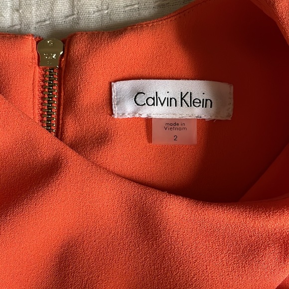 Calvin Klein Sleeveless Sheath Dress orange size 2 - Picture 5 of 6